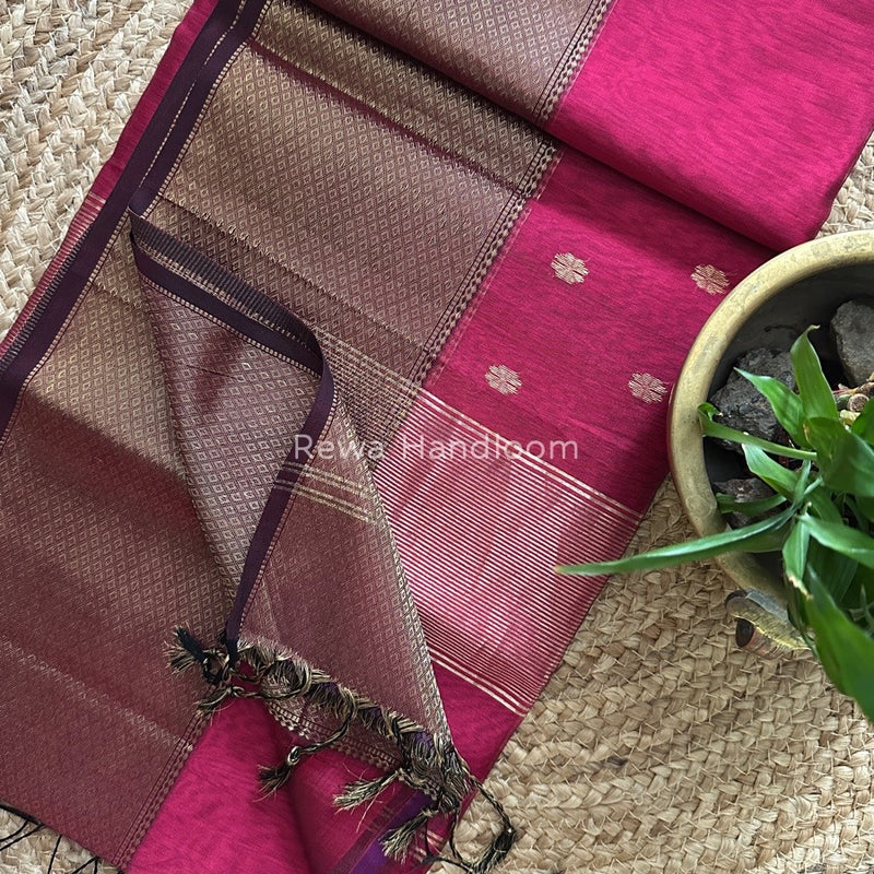 Maheshwari Zari Skirt Butti Saree 