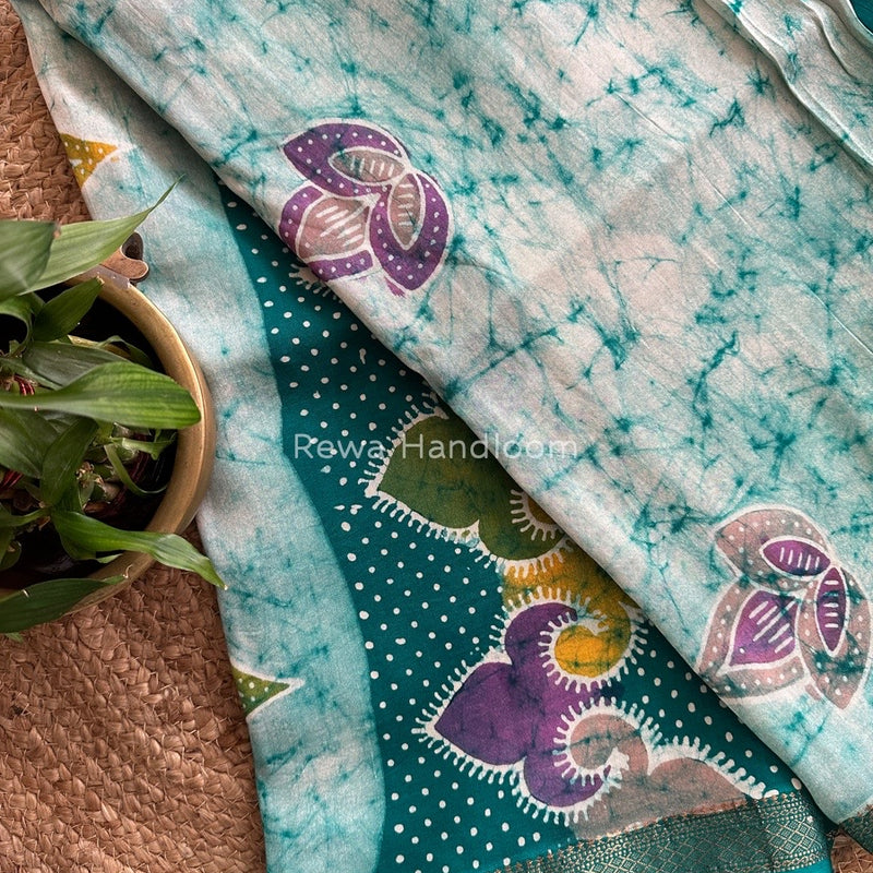 Maheshwari Batik Indonesian Print Saree