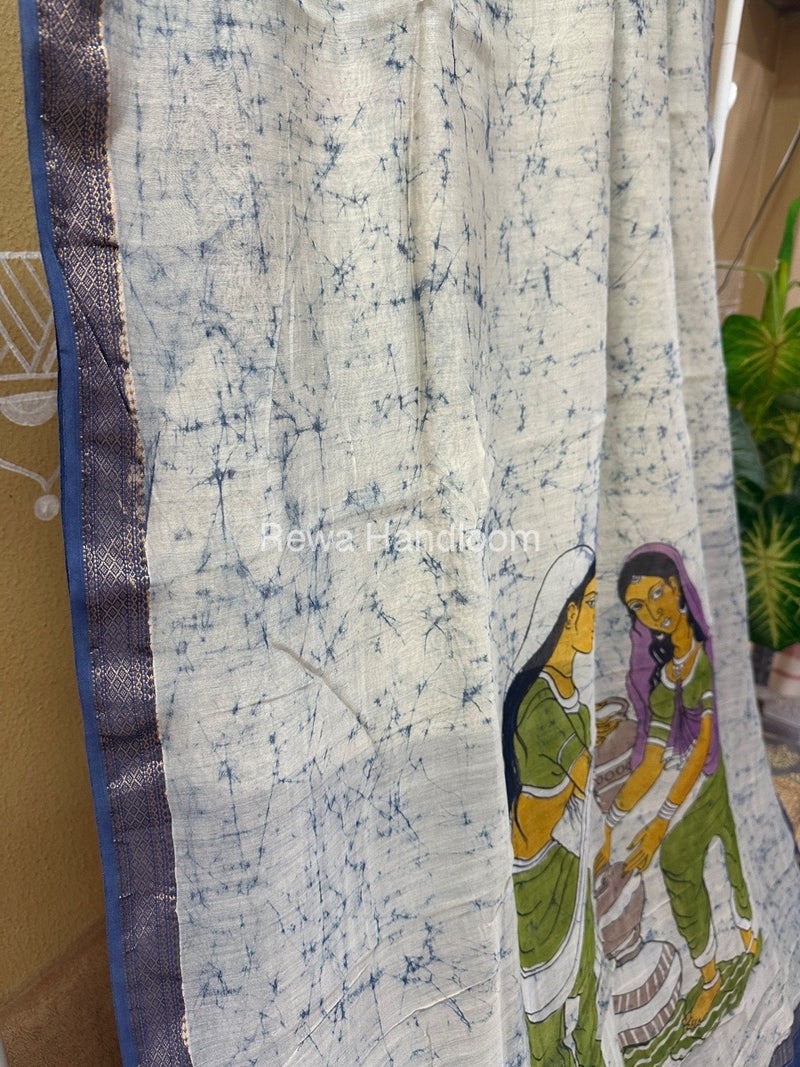 Maheshwari Handpainted Saree