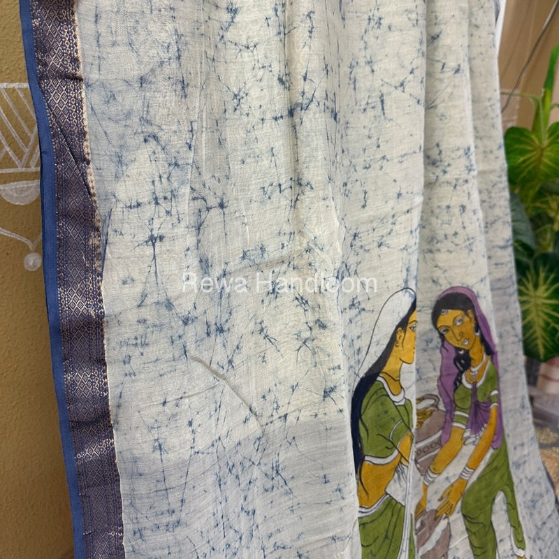 Maheshwari Handpainted Saree