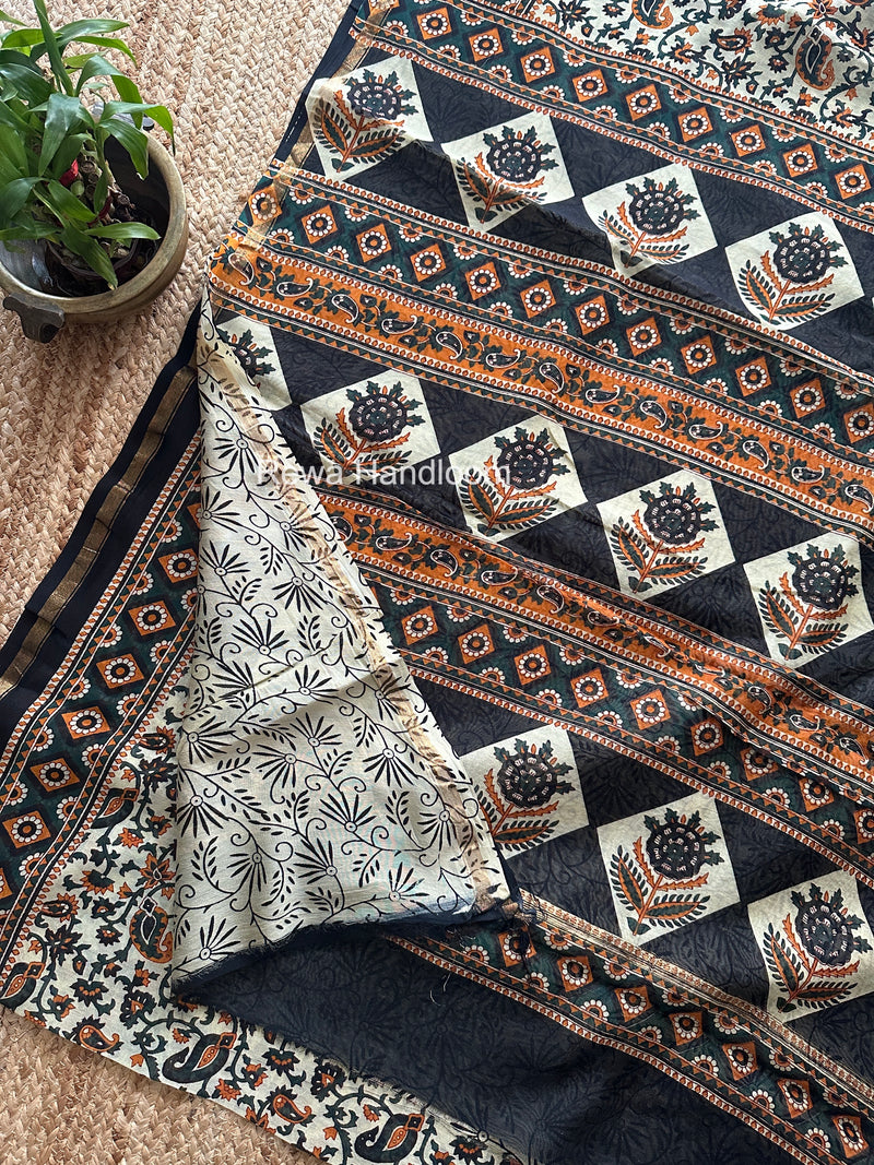  Chanderi Silk Printed Saree