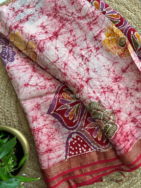 Maheshwari Batik Indonesian Print Saree