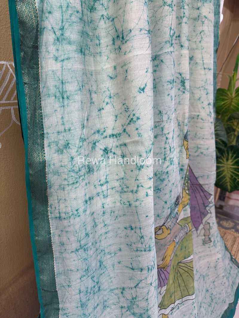 Maheshwari Handpainted Saree