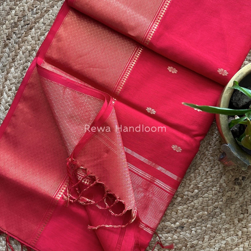 Maheshwari Zari Skirt Butti Saree