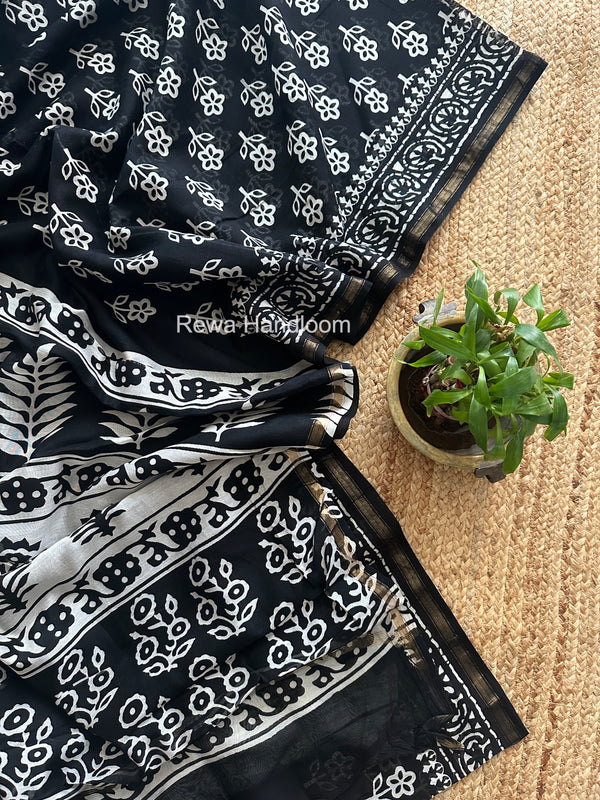  Chanderi Silk Printed Saree