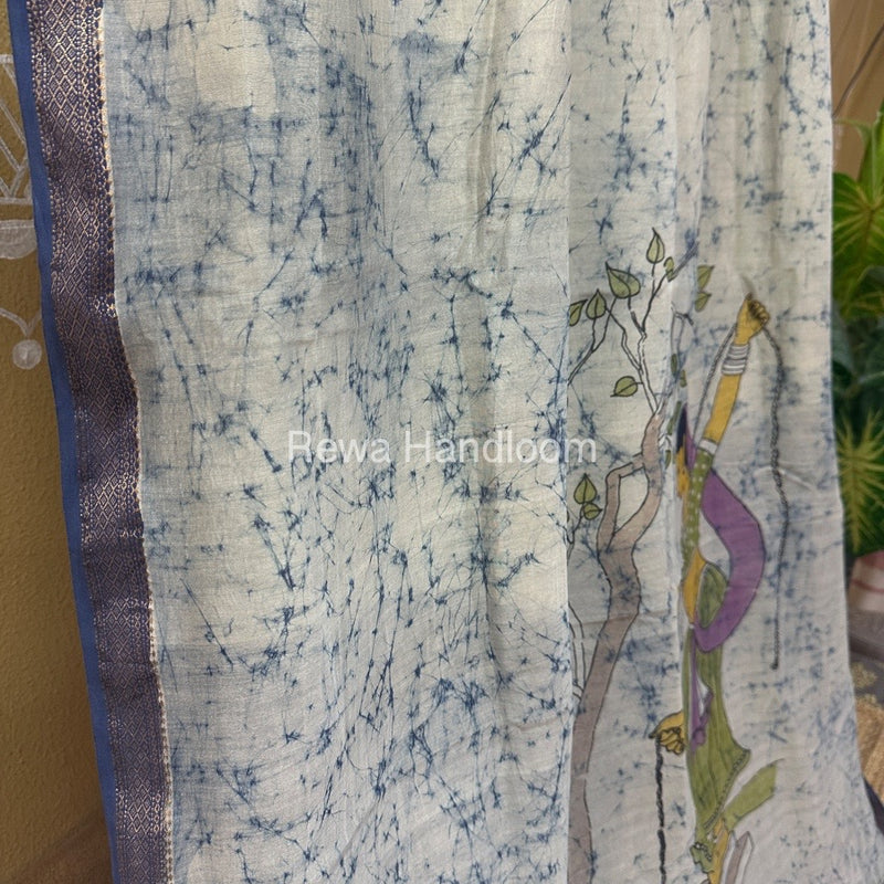 Maheshwari Handpainted Saree