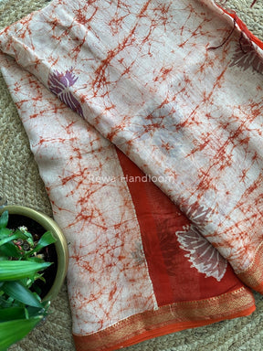 Maheshwari Batik Indonesian Print Saree 