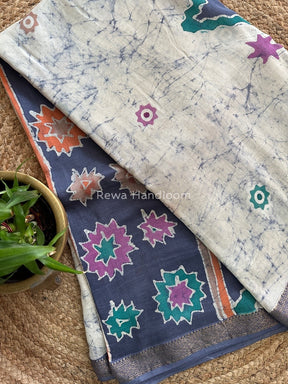 Maheshwari Batik Indonesian Print Saree