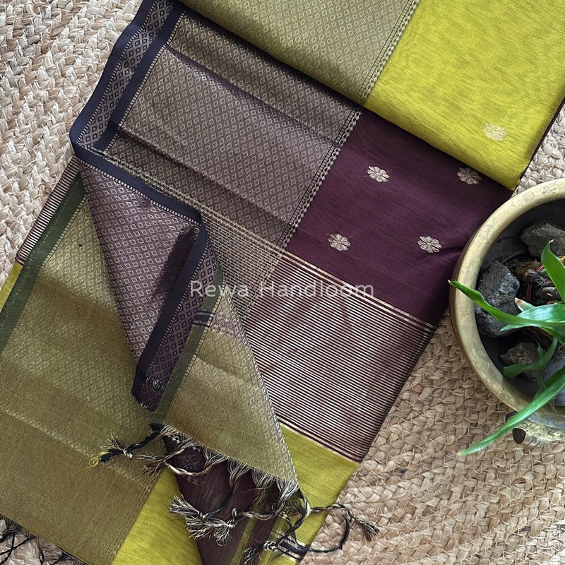Maheshwari Zari Skirt Butti Saree