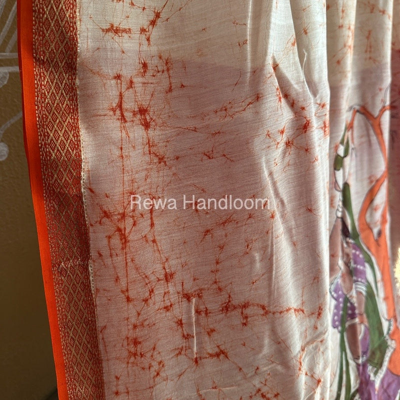 Maheshwari Handpainted Saree