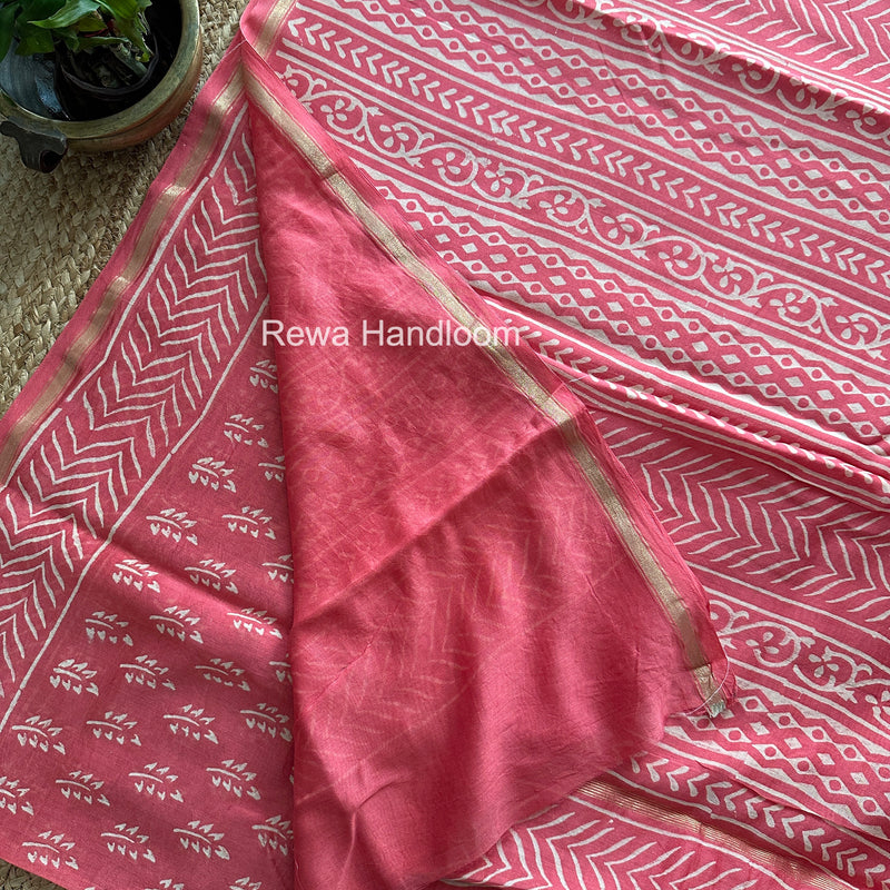  Chanderi Silk Printed Saree