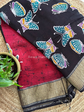 Maheshwari Batik Indonesian Print Saree 