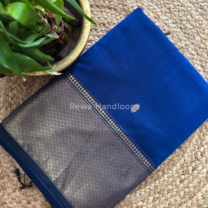Maheshwari Royal Blue Zari Skirt Butti Saree ZSB085