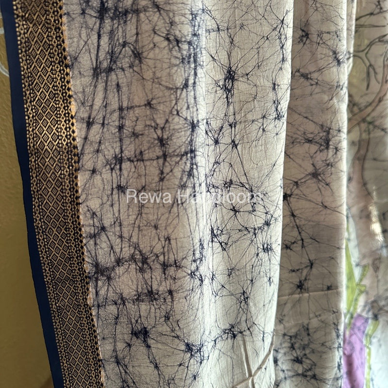 Maheshwari Handpainted Saree 