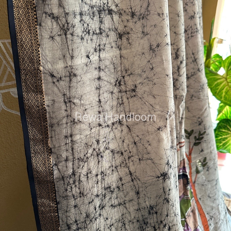 Maheshwari Handpainted Saree