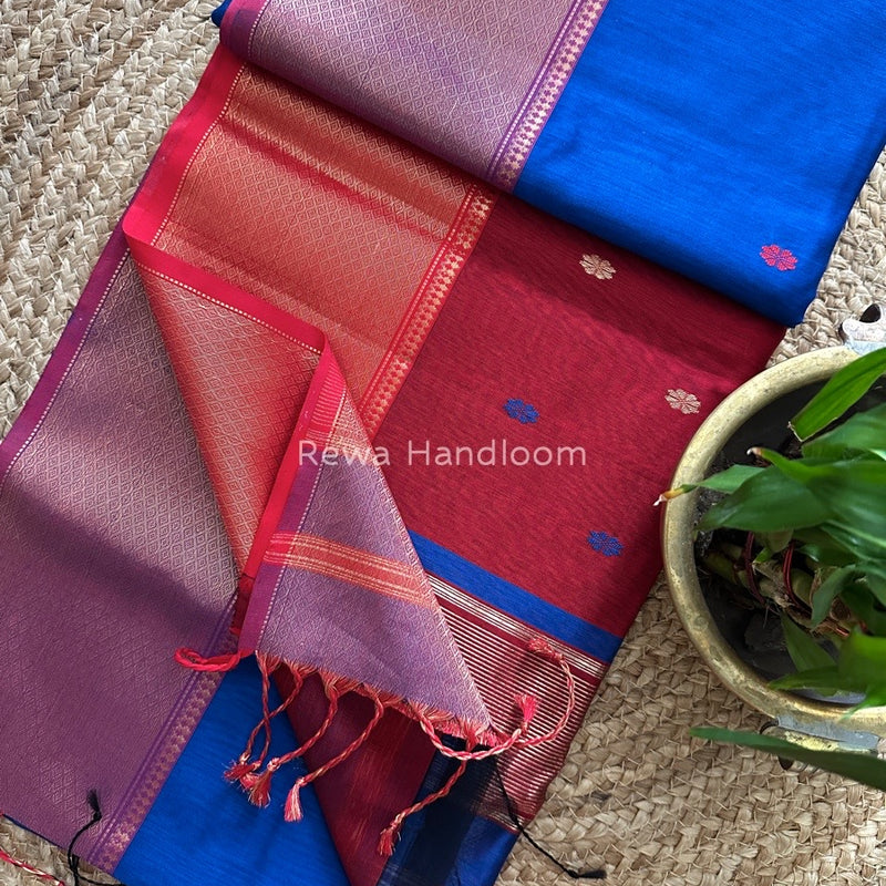 Maheshwari Zari Skirt Butti Saree
