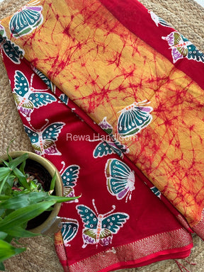 Maheshwari Batik Indonesian Print Saree