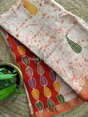 Maheshwari Batik Indonesian Print Saree