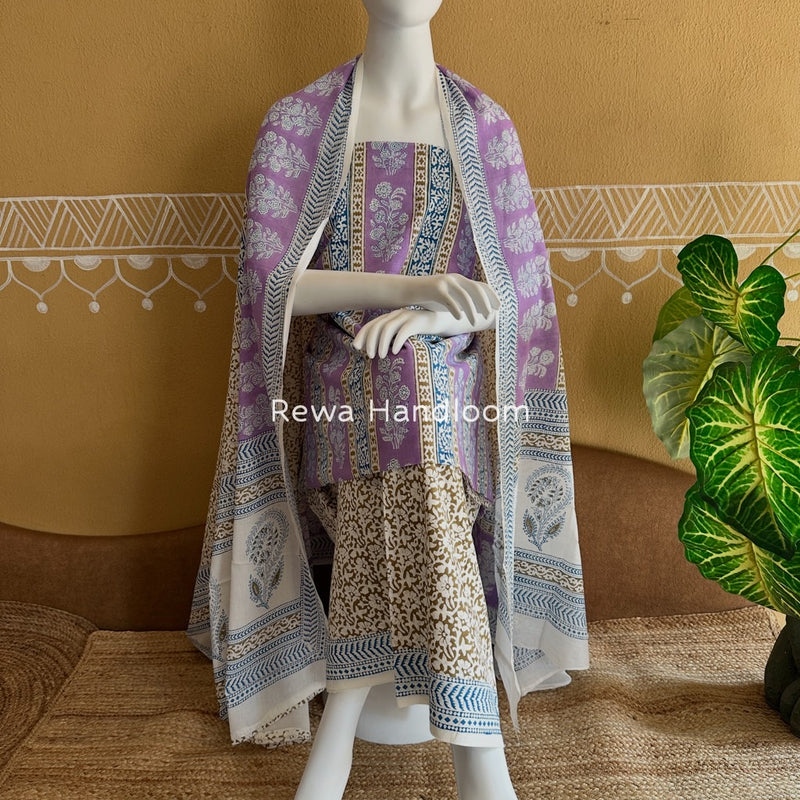Indigo Bagh Print Suit