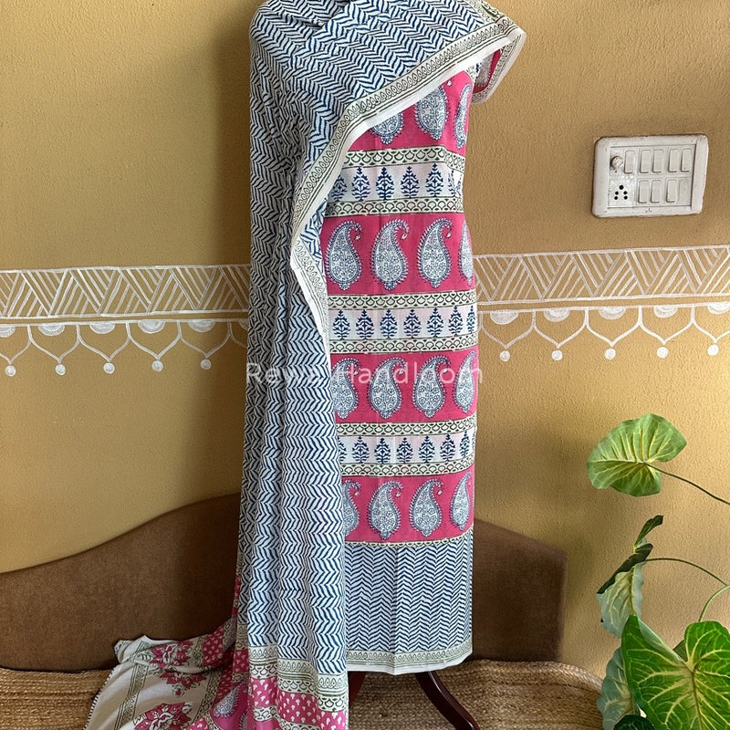 Multicolour Indigo Bagh Print Suit BCI027