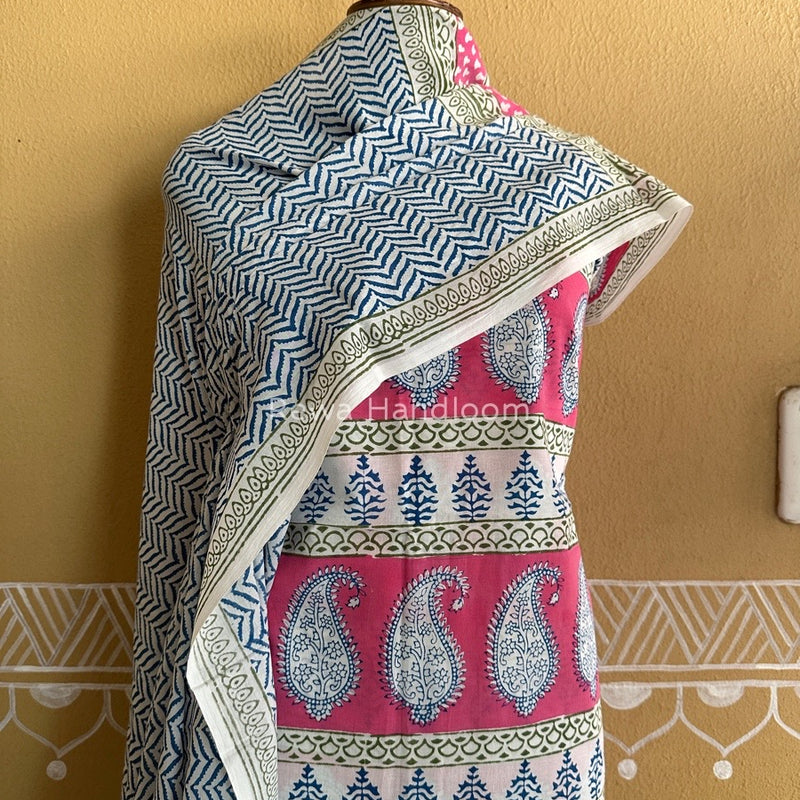 Multicolour Indigo Bagh Print Suit BCI027