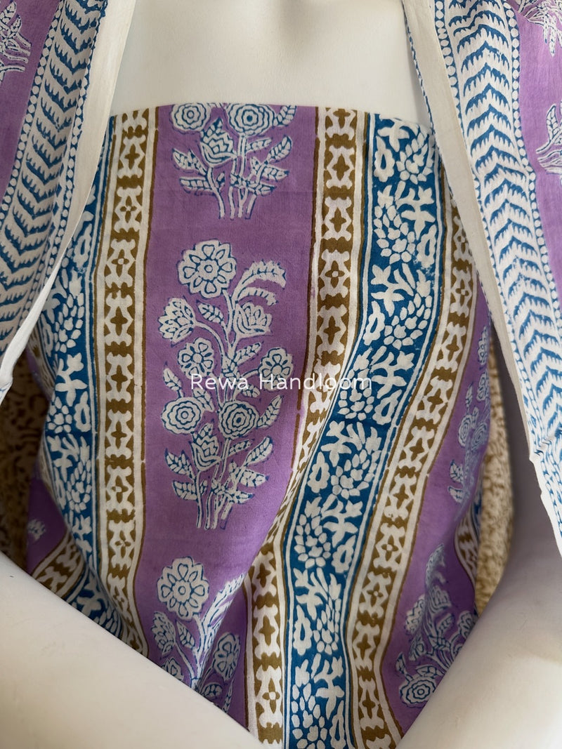 Lavender-Mehendi Green Indigo Bagh Print Suit BCI071