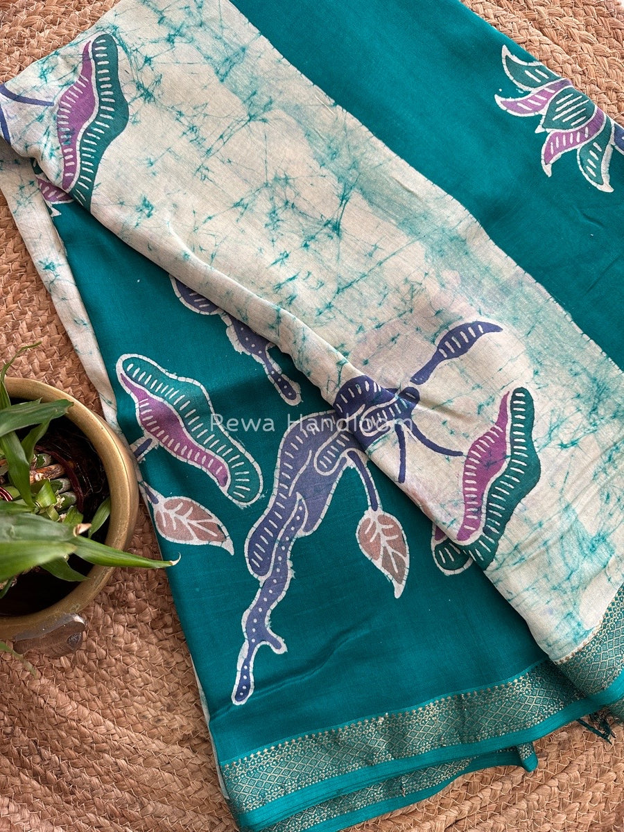 Maheshwari Batik Indonesian Print Saree 