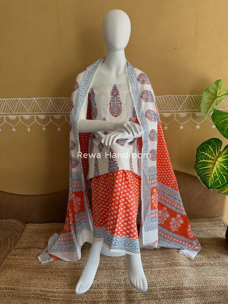 Indigo Bagh Print Suit