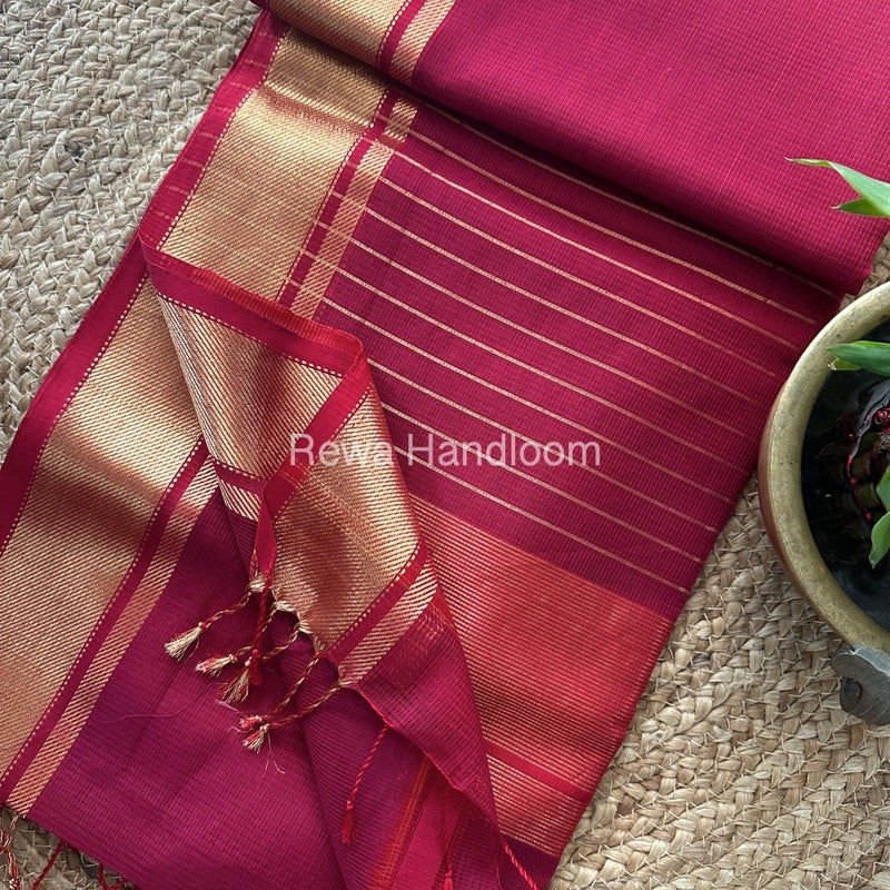  Maheswari Self Checks Saree