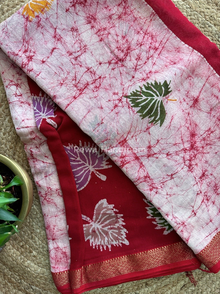 Maheshwari Batik Indonesian Print Saree