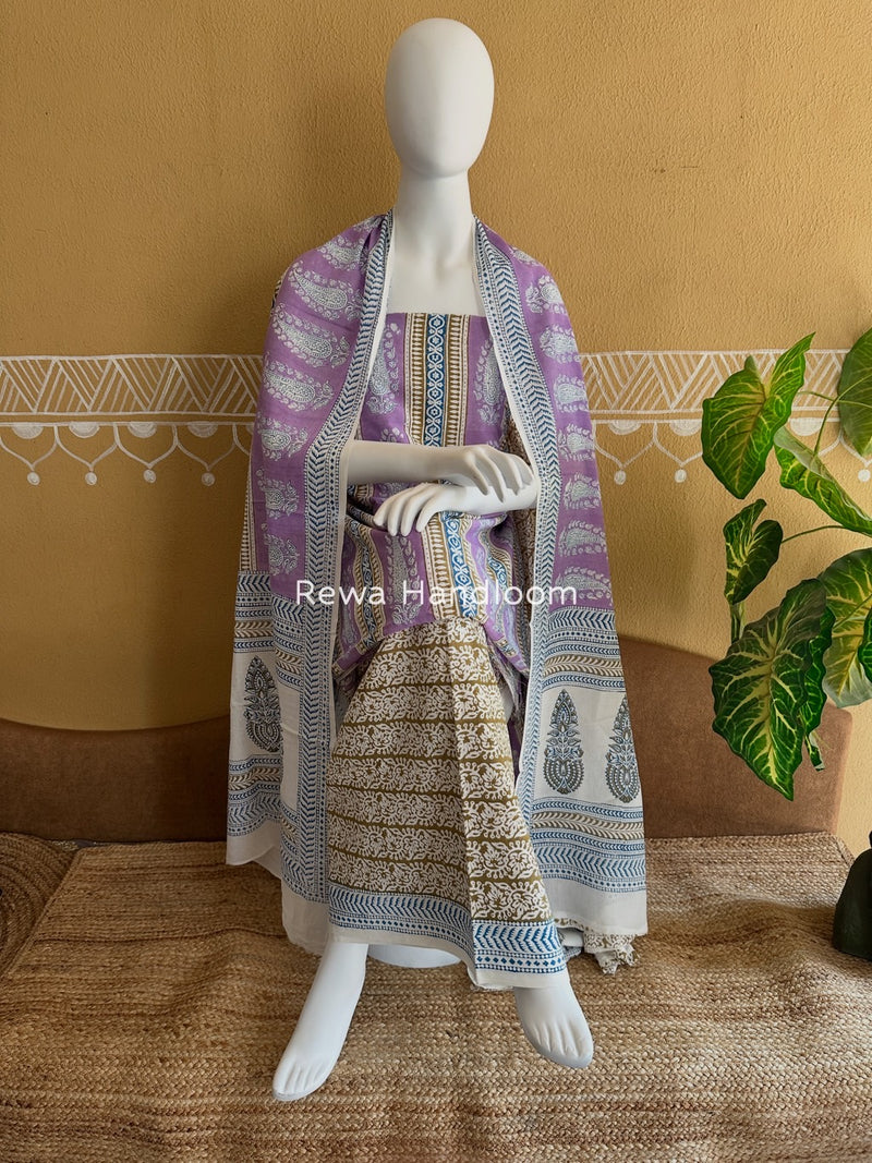 Indigo Bagh Print Suit 