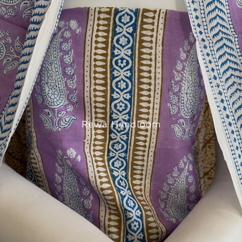Lavendar-Mehendi Green Indigo Bagh Print Suit BCI067