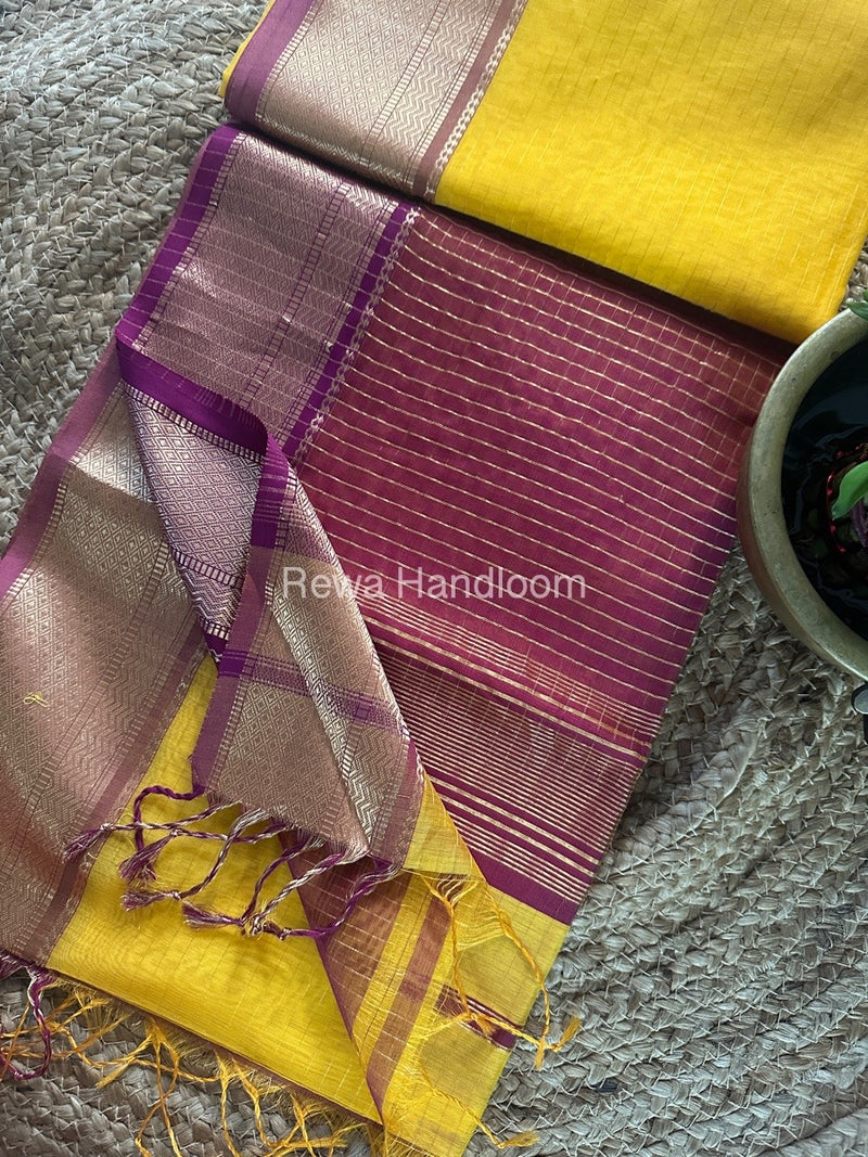 Maheshwari Zari Linning Saree