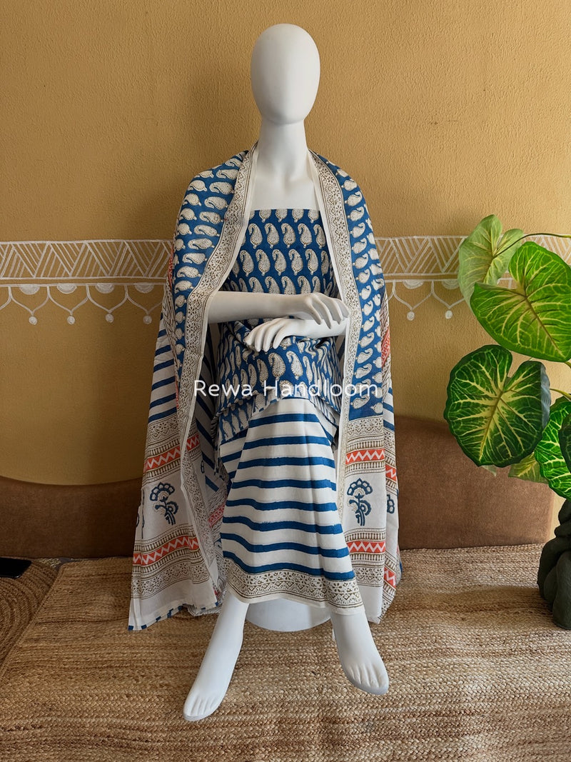 Indigo Bagh Print Suit 