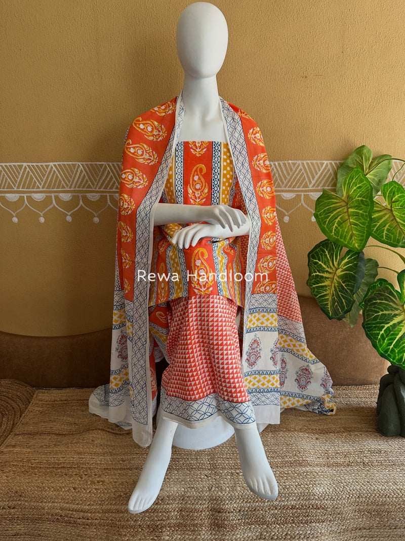 Indigo Bagh Print Suit 