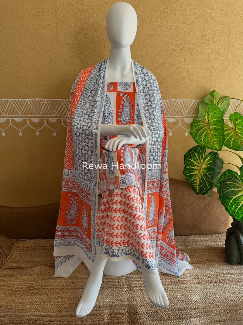 Indigo Bagh Print Suit 