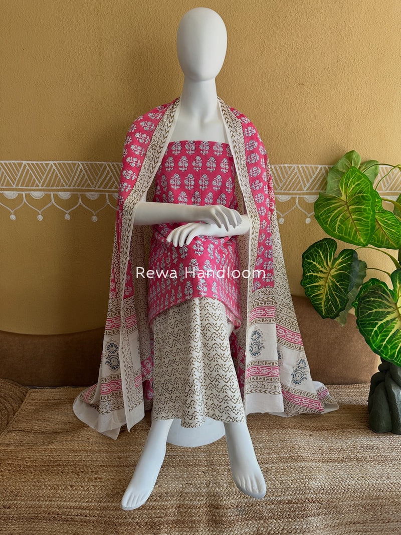 Indigo Bagh Print Suit 