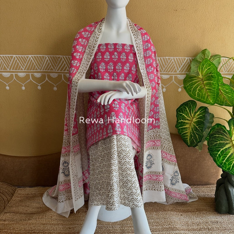 Indigo Bagh Print Suit 