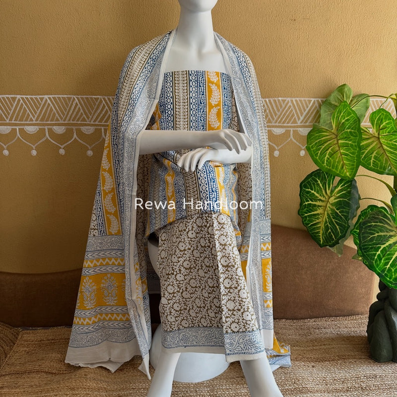 Indigo Bagh Print Suit 