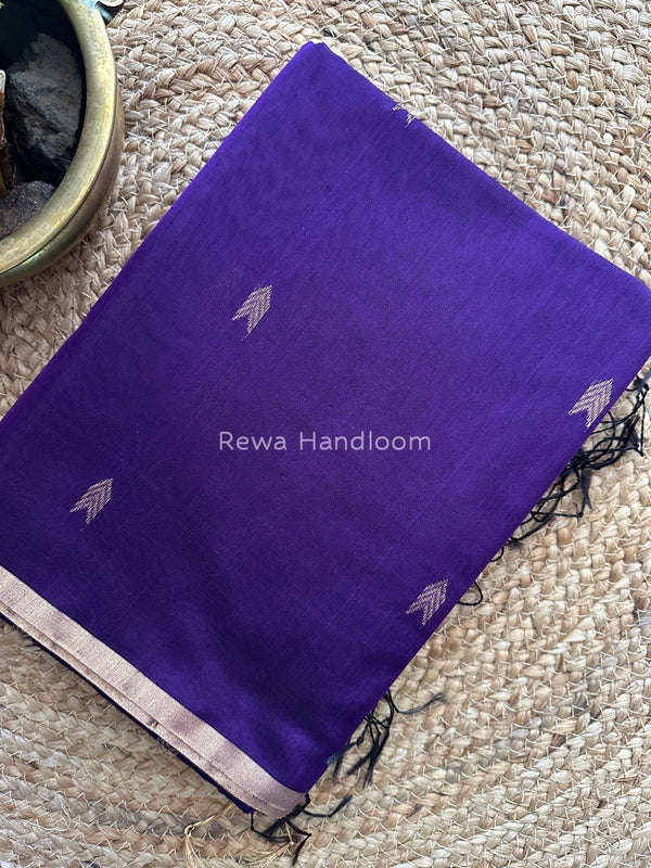 Violet Zari Butti Maheshwari Saree VBS024