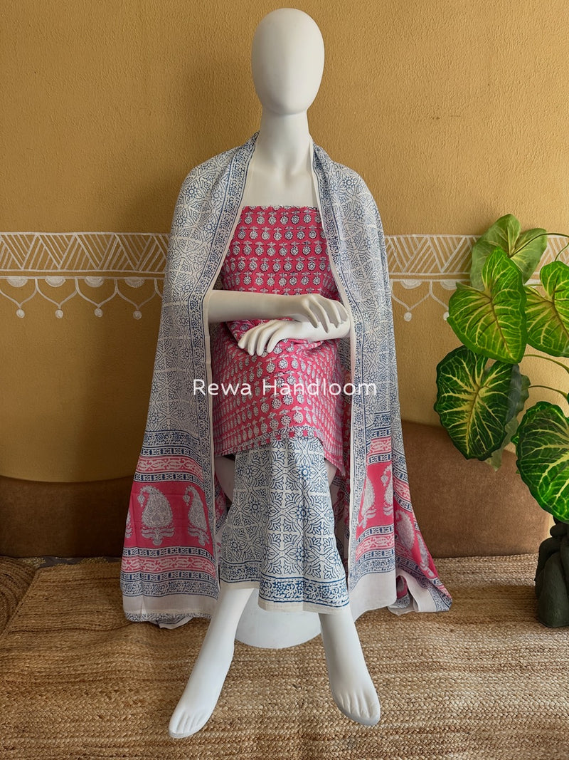 Indigo Bagh Print Suit 