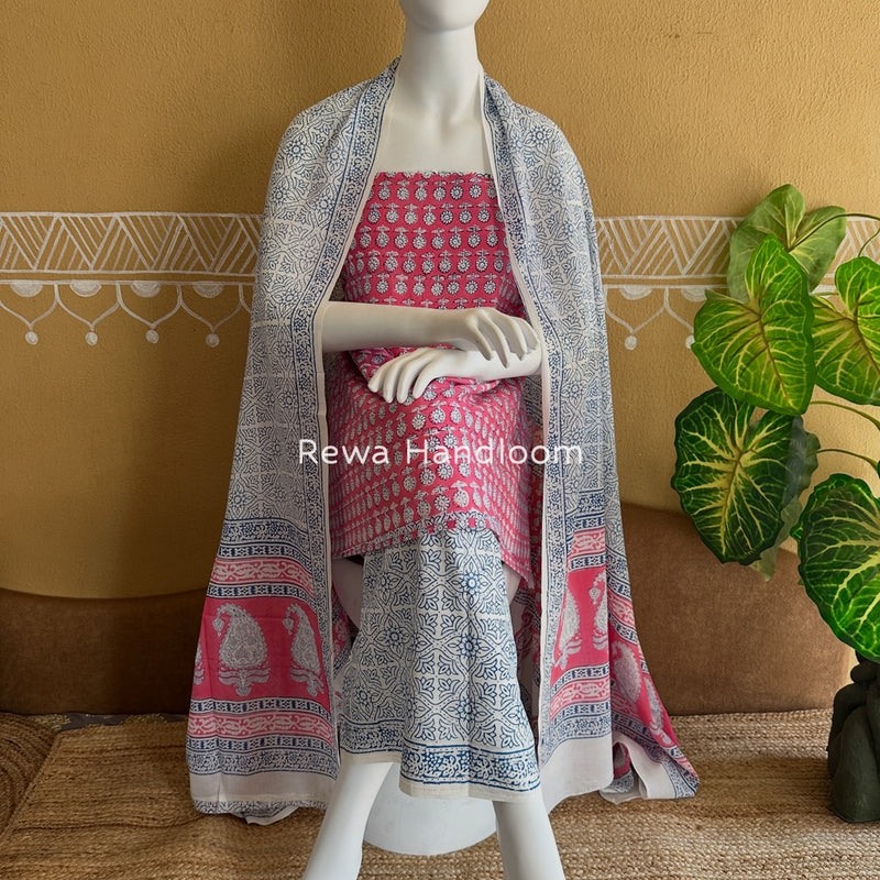 Indigo Bagh Print Suit 