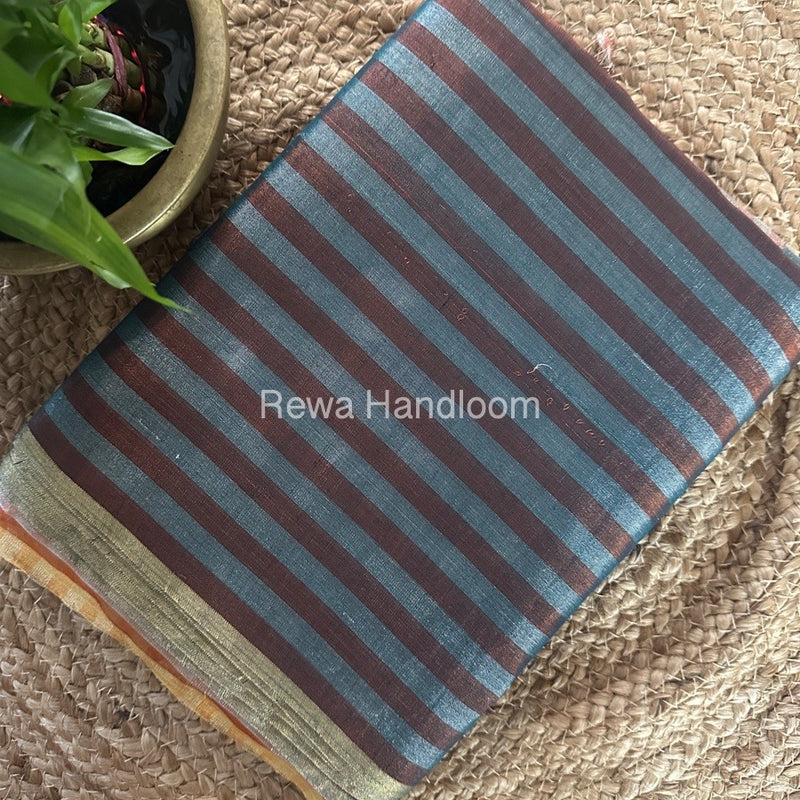 Exclusive Maheshwari Green Tissue Silk Saree TLS07