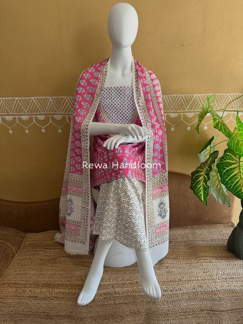 Indigo Bagh Print Suit 