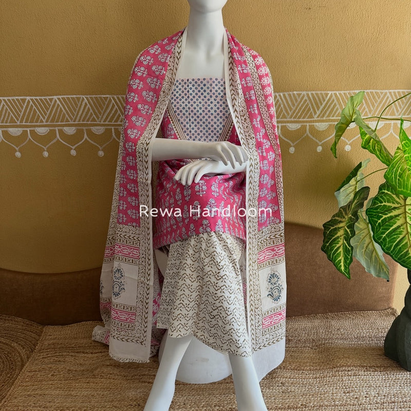 Indigo Bagh Print Suit 