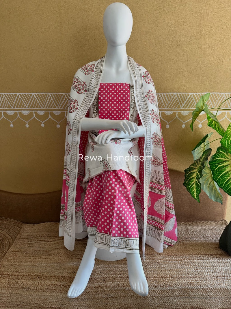 Indigo Bagh Print Suit 