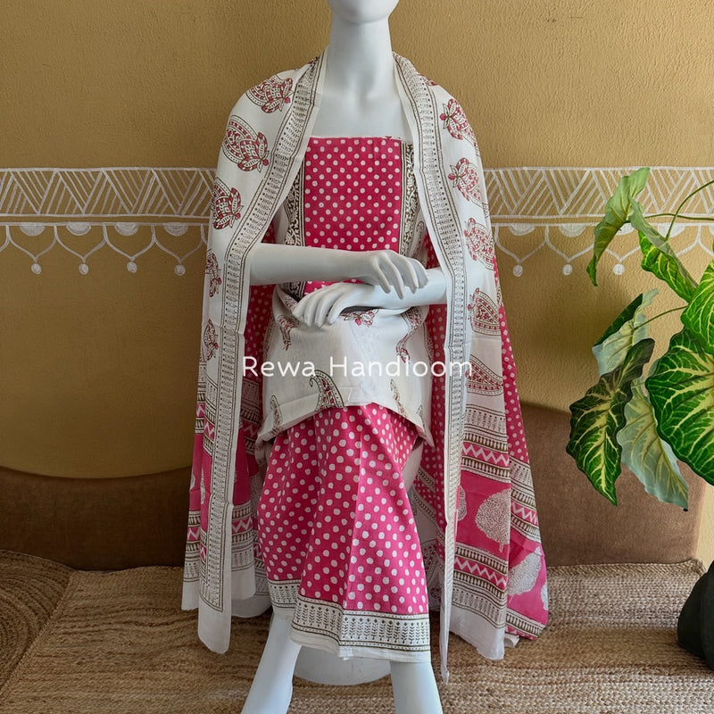 Indigo Bagh Print Suit 