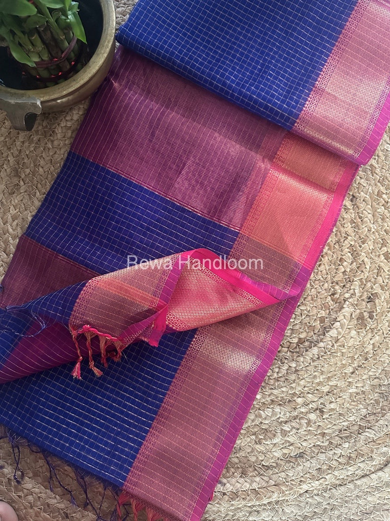 Maheshwari Zari Checks Saree