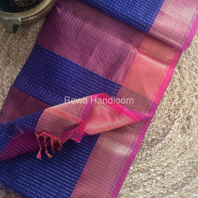 Maheshwari Zari Checks Saree