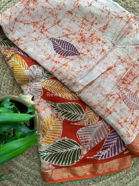 Maheshwari Batik Indonesian Print Saree